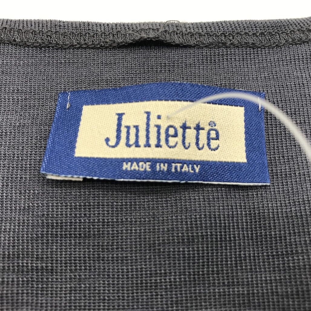 Juliette Italian-made Long-sleeve Bodysuit Top Dark Grey Size ITA 3 NEW