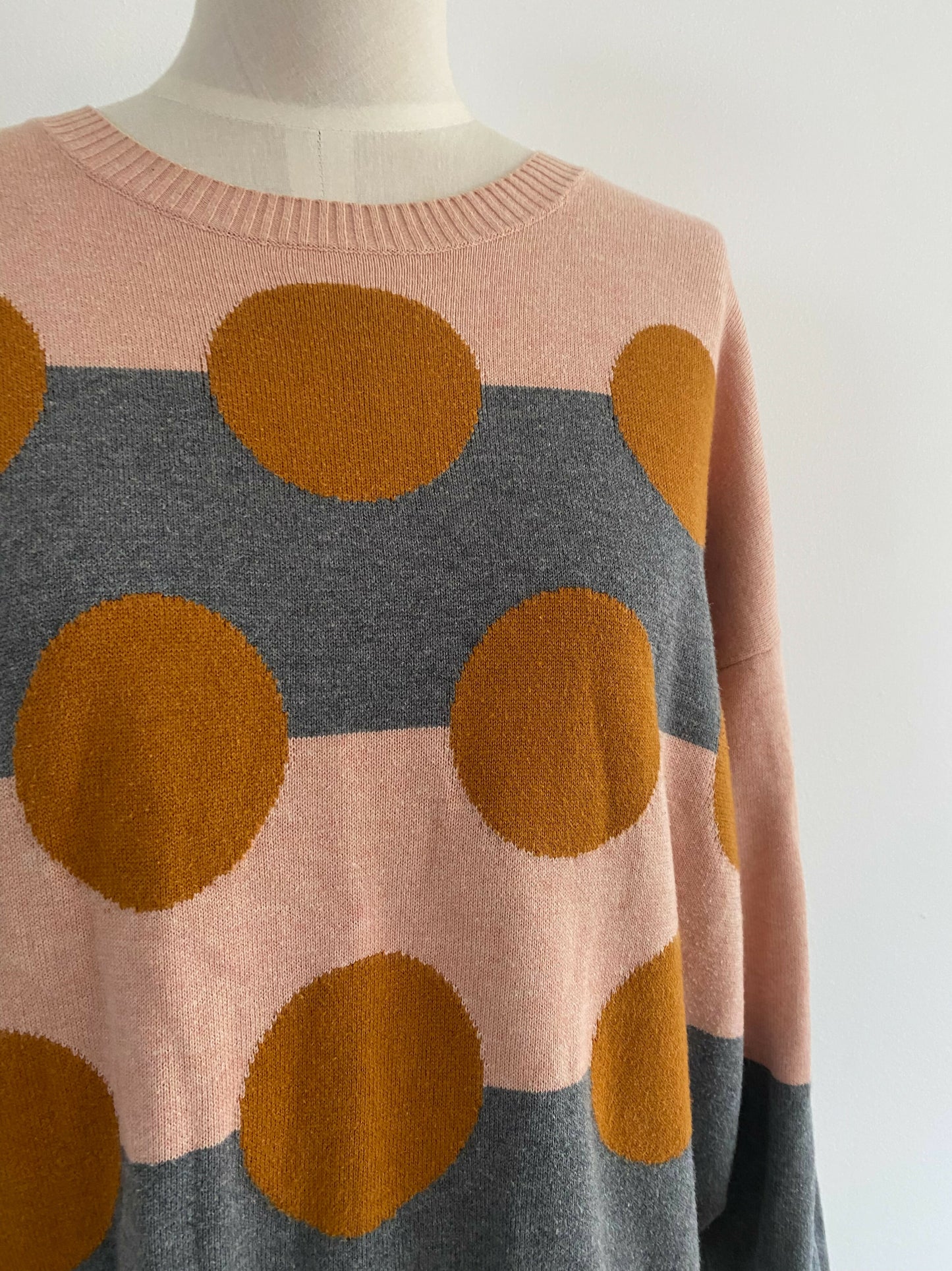 Women's Gorman Size 8 Polka-Dot Cotton Sweater