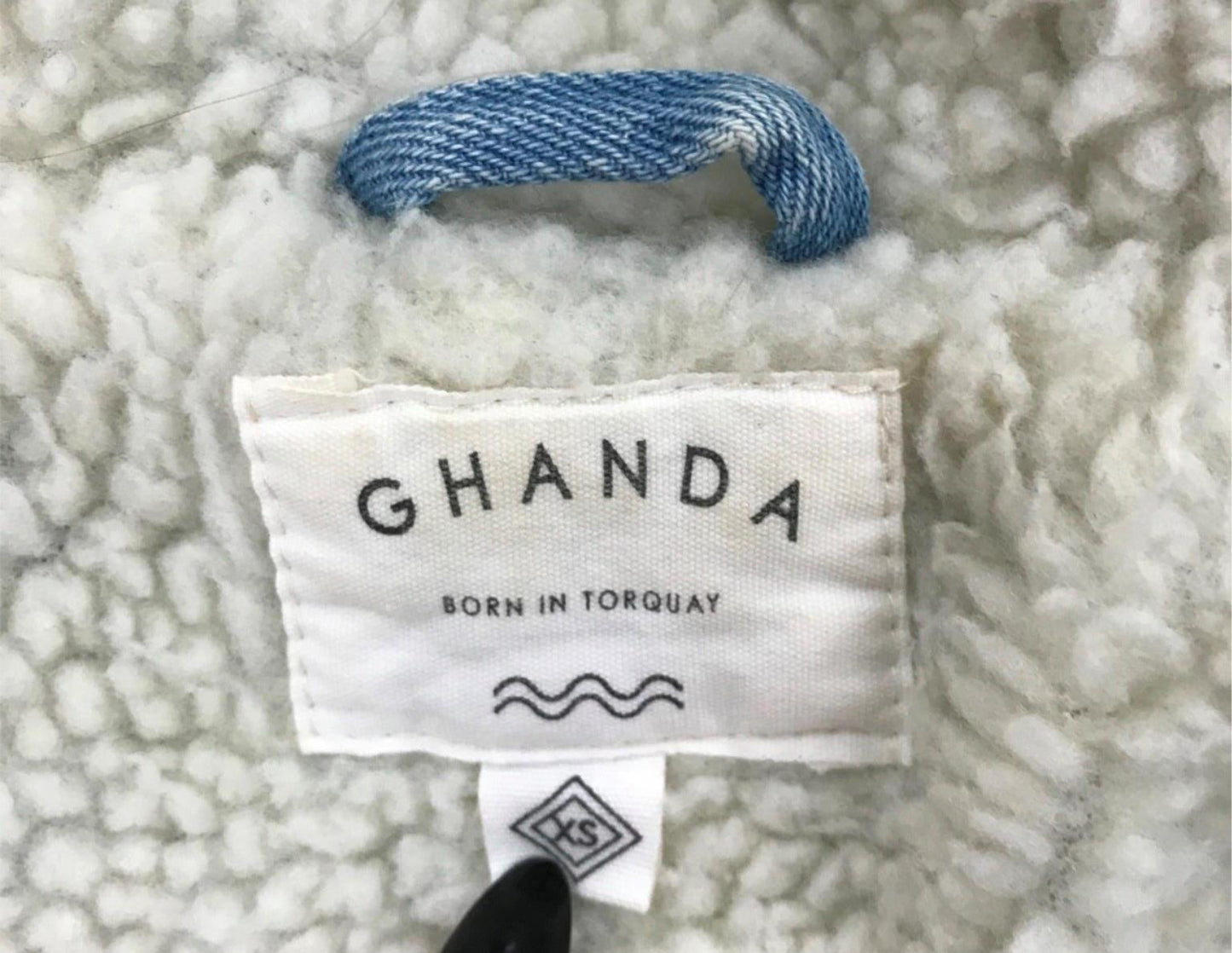 Ghanda Winter Denim Hooded Jacket Polyester Filling Ladies Sz Xs