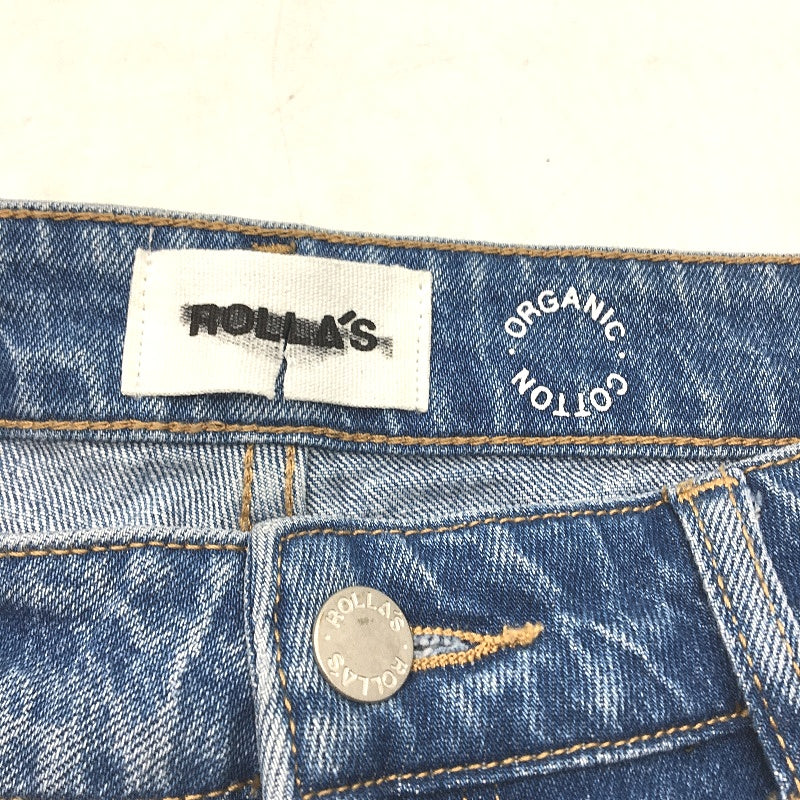 Rollas Organic Cotton Sailor Low Rise Flare Blue Denim Jeans Ladies Size 8 NEW