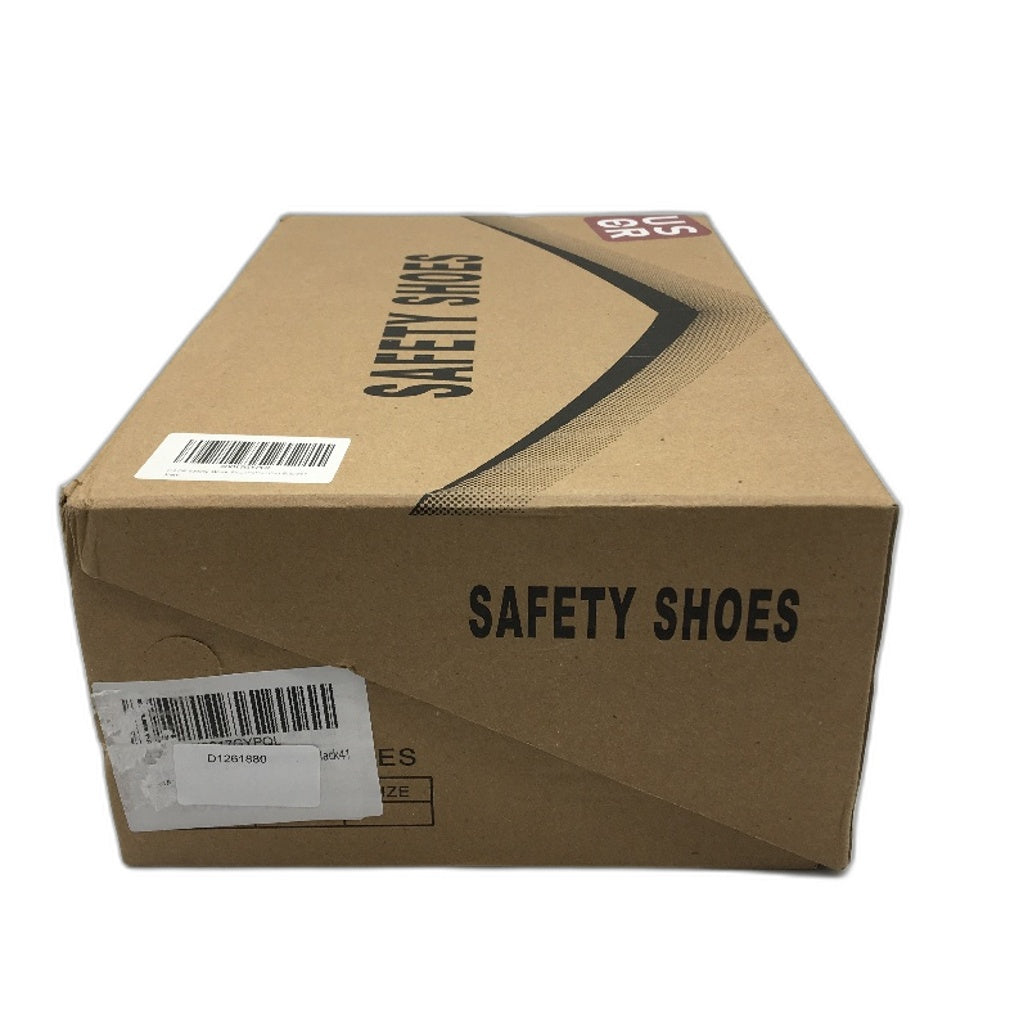 Usor Safety Sneaker Style Black Lace Up Work Steel Toe Shoes Unisex Sz EU 41 NEW