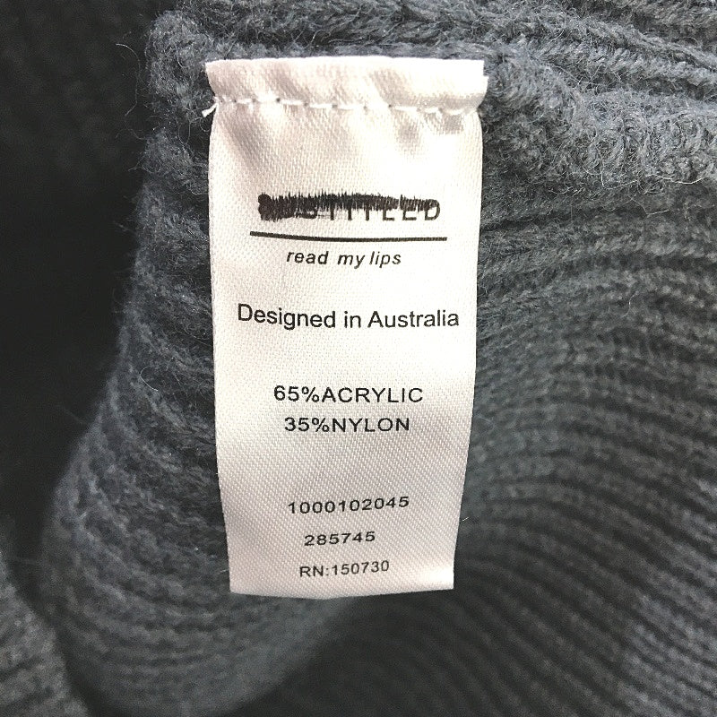 Subtitled Knitted High Neck Quarter Zip Grey Sweater Ladies Size Medium NEW