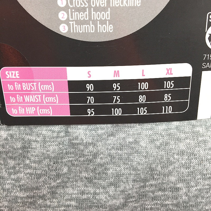 Crane Grey & Pink Ski Fleece Hoodie Ladies Size Small NEW