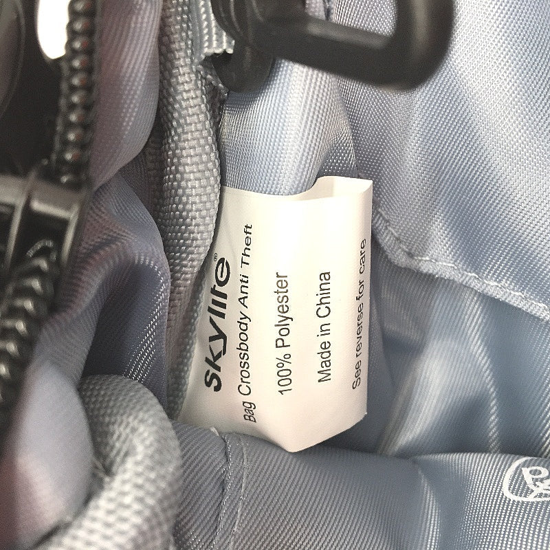 Skylite Dark Grey Small Travel Storage Bag Purse Pouch Anti-Theft Adjustable Straps NEW