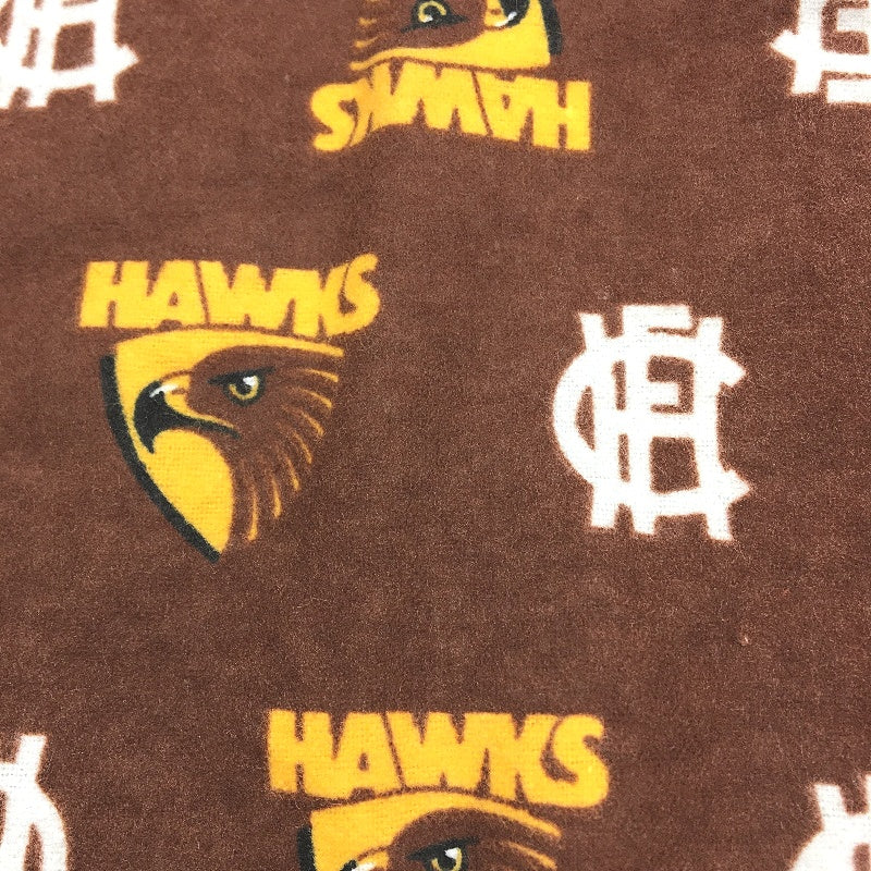 AFL Hawthorn Hawks Logo Brown Cotton Flannelette Pyjama Set Mens Size 3XL NEW
