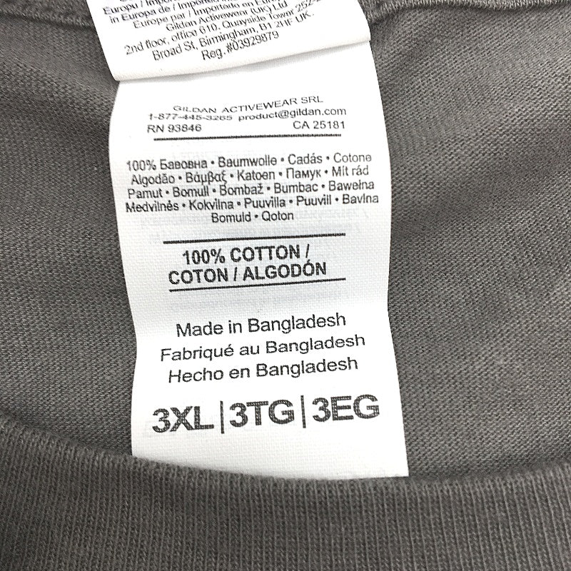 Gildan Hawthorn Hawks 'Silk400' 100% Cotton Grey Tee Shirt Mens Size 3XL NEW