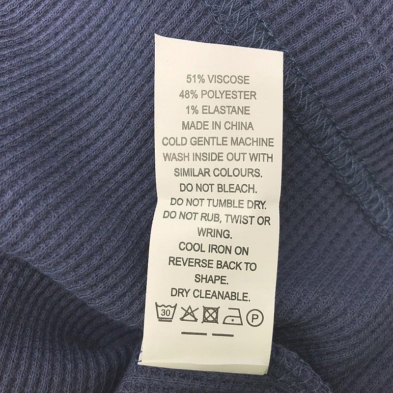 Jeanwest Mens Waffle Textured Long Sleeve Blue Button Shirt Size L NEW