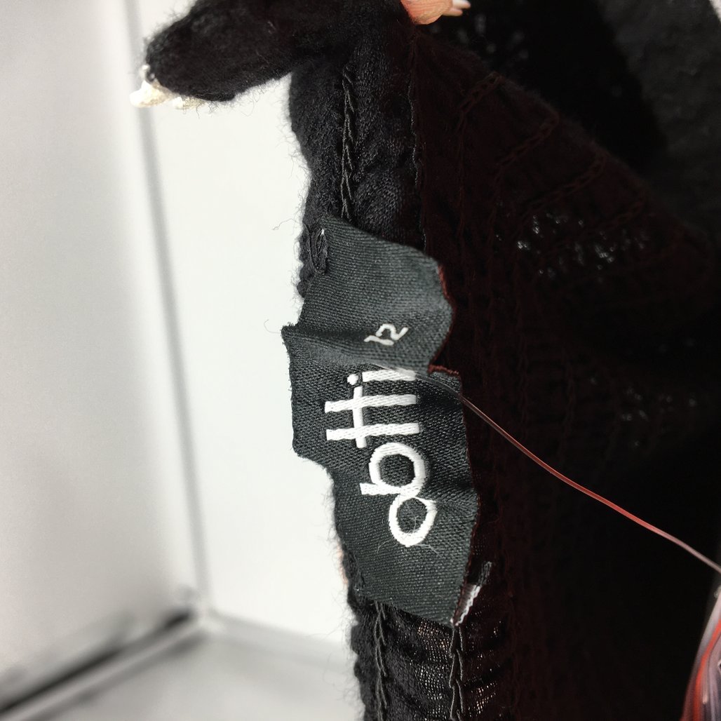 Dotti Wendy Wavy Black/White Summer Midi Dress Ladies Size AU 12 NEW