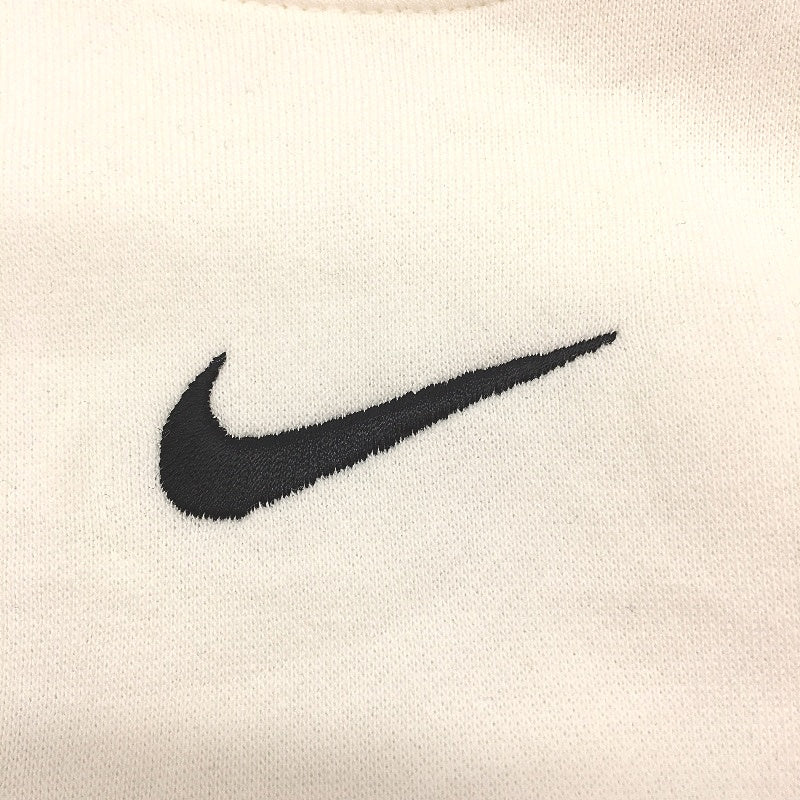 Nike Spray Paint Print Oversized White Fleece Sweatshirt Ladies Size Small