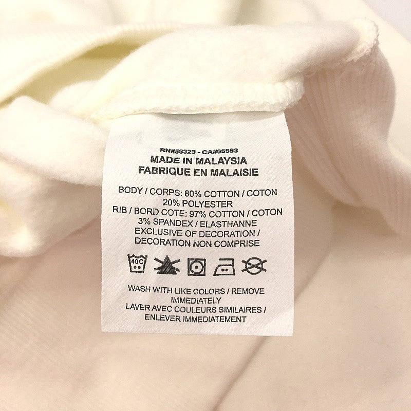 Nike Spray Paint Print Oversized White Fleece Sweatshirt Ladies Size Small