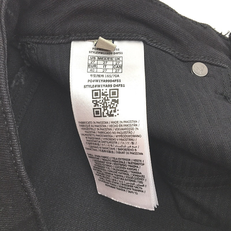 Guess Annette Skinny Slim Tapered Black Denim Mid Rise Ladies Size EU 40