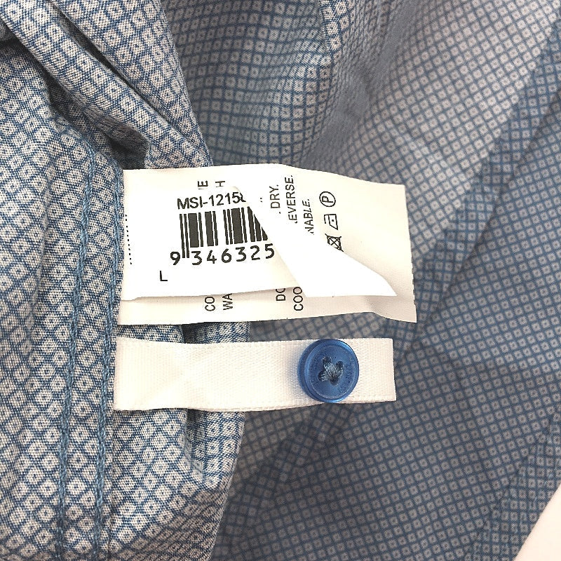 Jeanswest Blue Grey Dotted 100% Cotton Long Sleeve Casual Shirt Mens Size L NEW