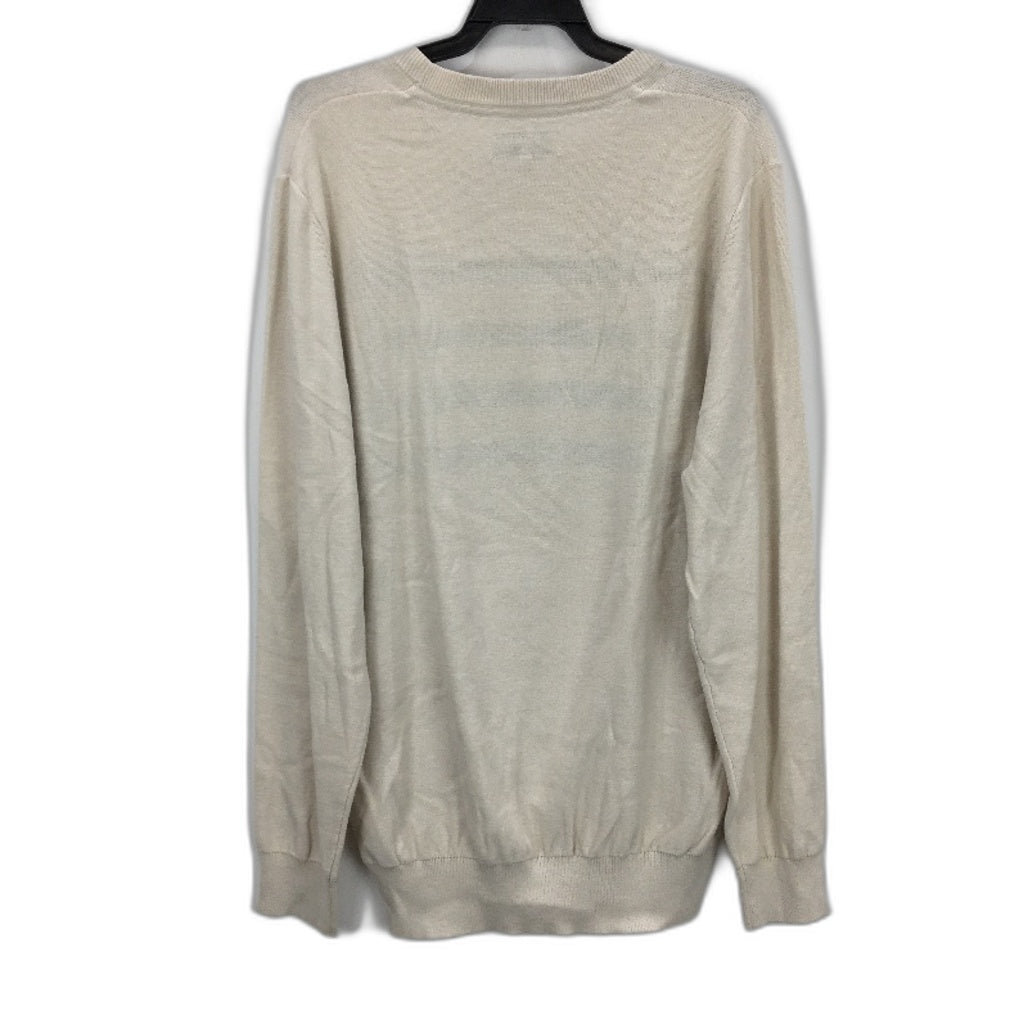 Jeanswest Victor Navy Stripe Bone White Thin Crew Knit Sweater Mens Sz Large NEW