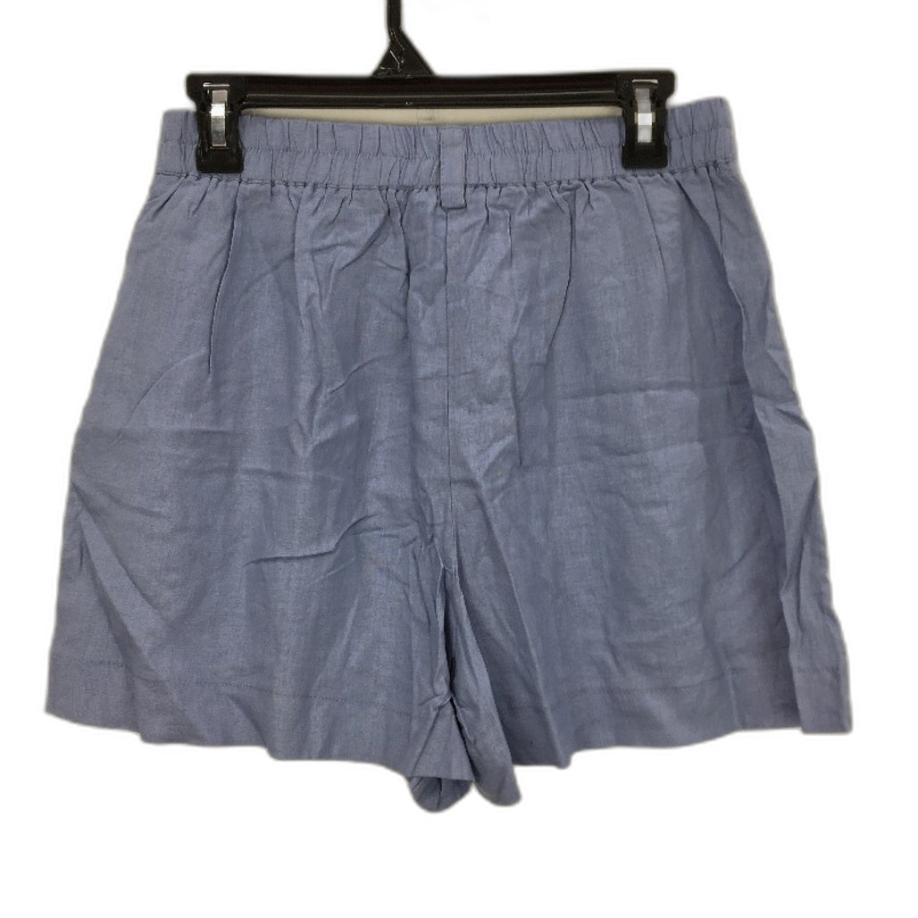 Dotti Hazel Blue Linen Blend Stretch High Waisted Shorts Ladies Size AU 10 NEW