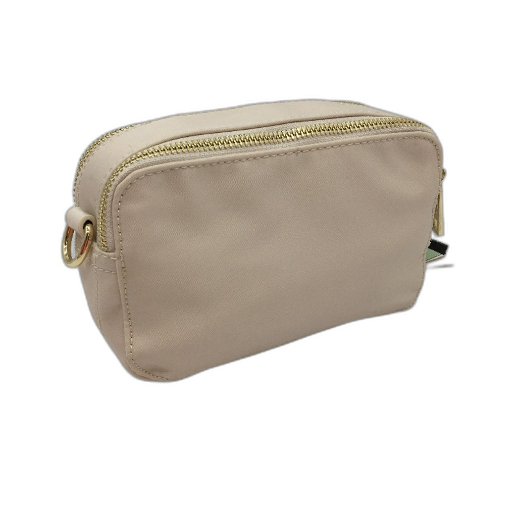 Peta And Jain Cream Beige Golden Zipper Small Crossbody Bag Multi-Pocket NEW