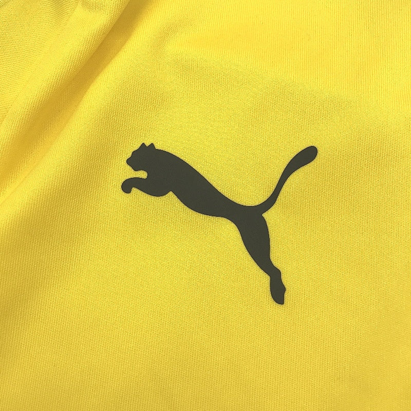 PUMA LIGA Jersey Cyber Yellow & Black Sports T Shirt Training Top Mens Size S