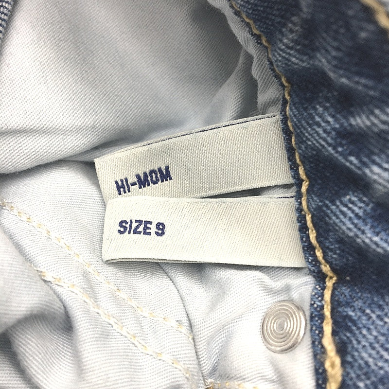 Riders by Lee Blue Hi-Mom High Rise One-Leg-Ripped Denim Jeans Ladies Size 9