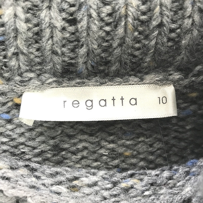 Regatta Grey Scallop Round Neck Chunky Style Knit Top Ladies Size 10 NEW