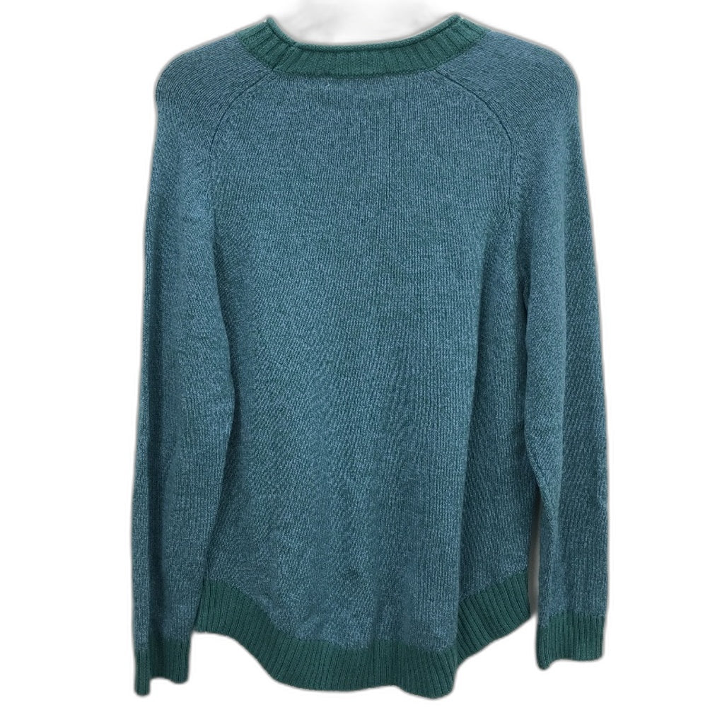 Regatta Green & Teal Round Neck Lightweight Knit Top Ladies Size 10 NEW