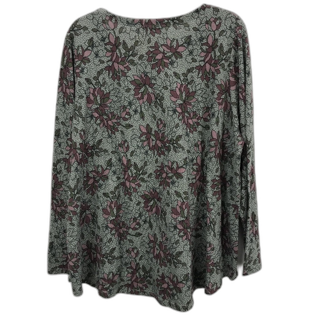Regatta Curve Green Floral Soft Touch Long Sleeve Tunic Top Ladies Size 20 NEW
