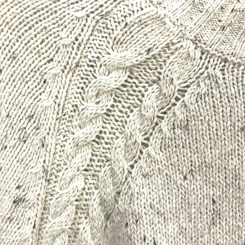 Regatta Ivory Cream Fleck Cotton Blend Twin Cable Knit Jumper Ladies Size 10 NEW