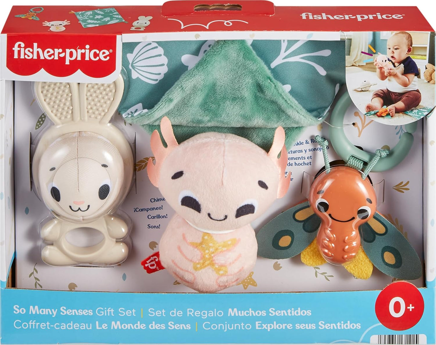 Fisher-Price Sensimals Baby Developmental Rattles So Many Senses Toys NEW