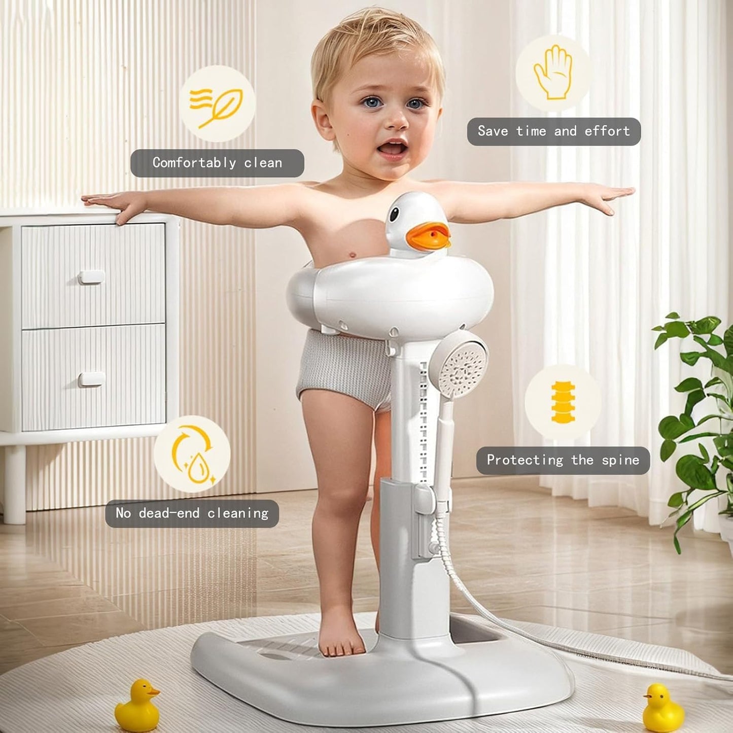 HIKILUMEN Adjustable Standing Bath Support Shower Safety Bathroom Accessory NEW