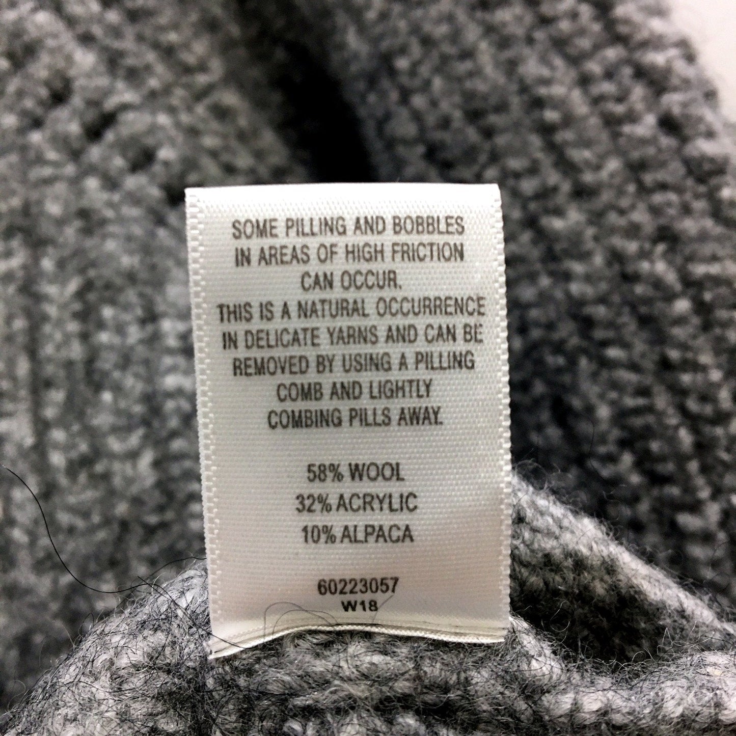 Witchery Womens Ribbed Knit Pullover Sweater Gray Soft Wool Blend Size M NEW