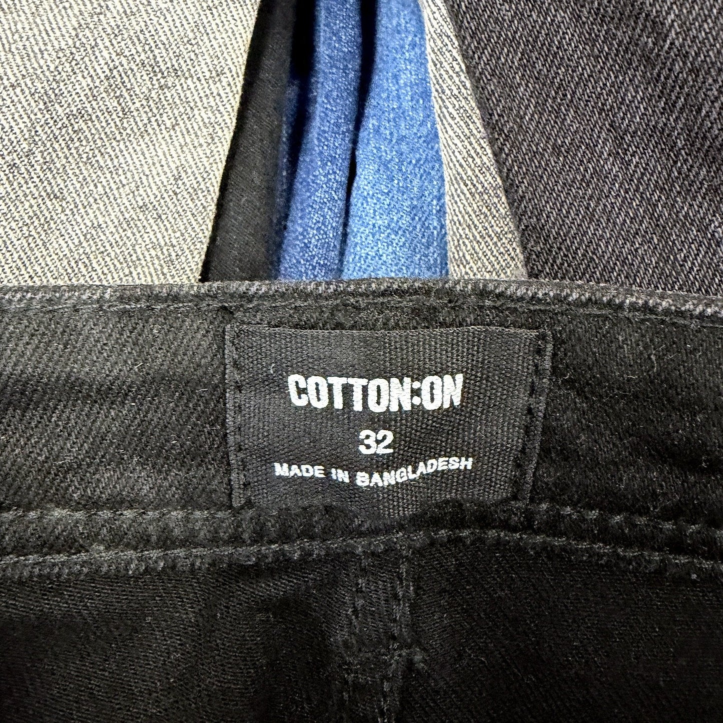 Cotton-on Mens Super Skinny Fit Black Denim Jeans - Slim Leg Size 32