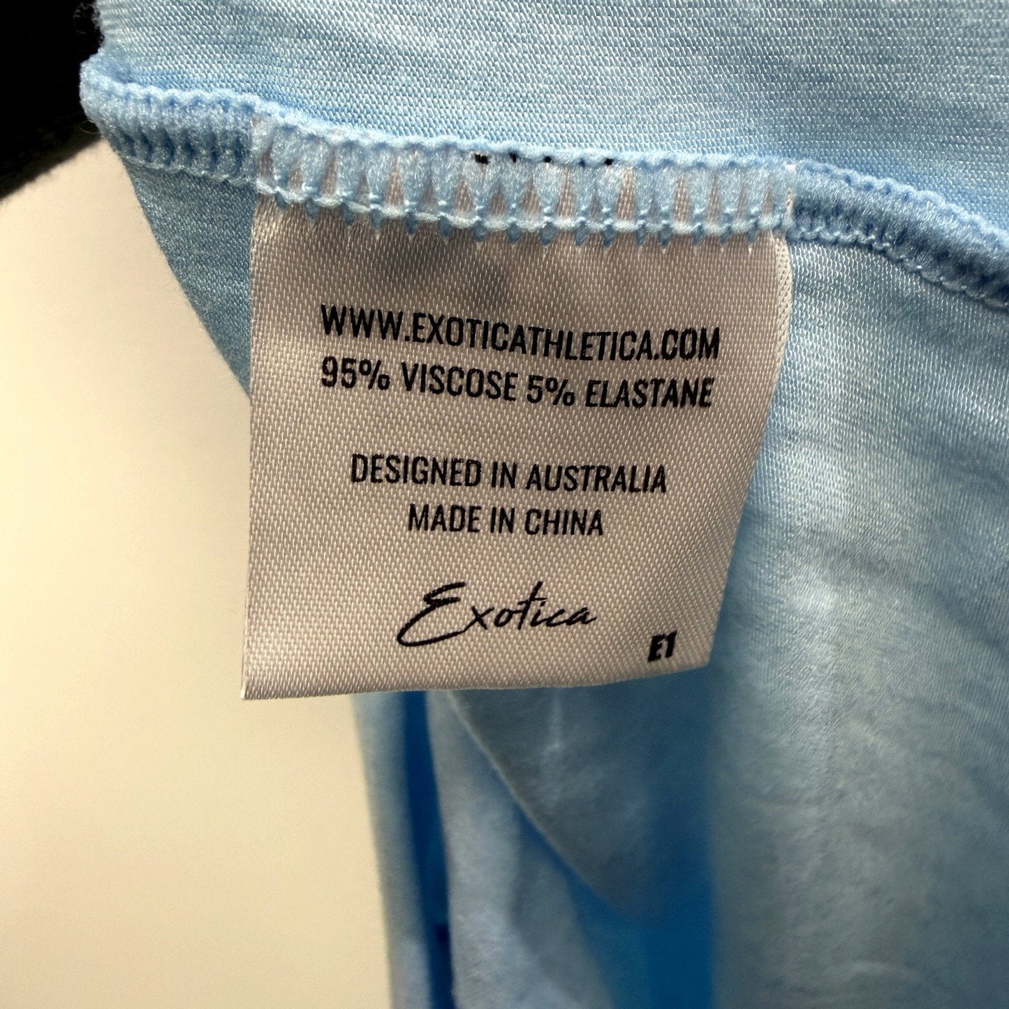 Exotica Womens Slinky Racer Back Tank Top Baby Blue Size L (AUS 14-16) NEW
