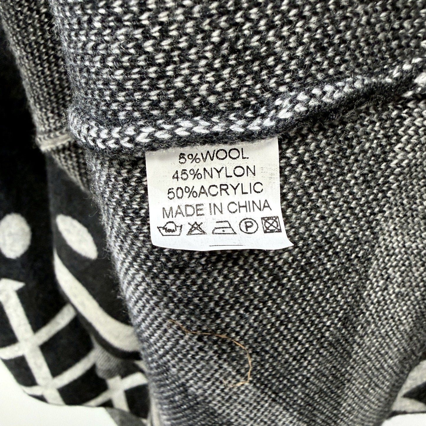 Vangelica Womens Soft Knit Poncho Sweater in Black and Gray for S/M