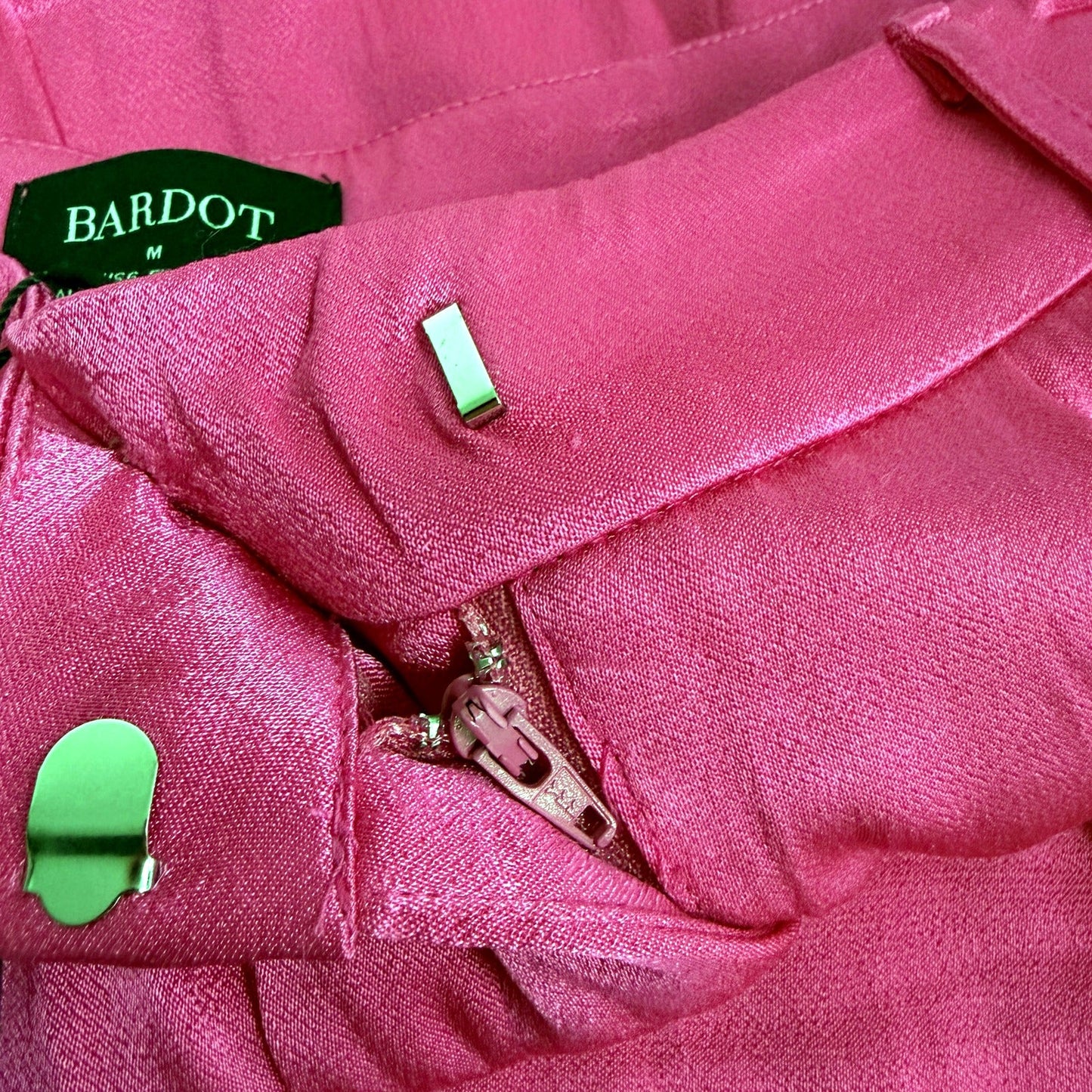 Bardot Womens Lena Pin Tuck Pleated Hot Pink Trousers, Size 10 NEW