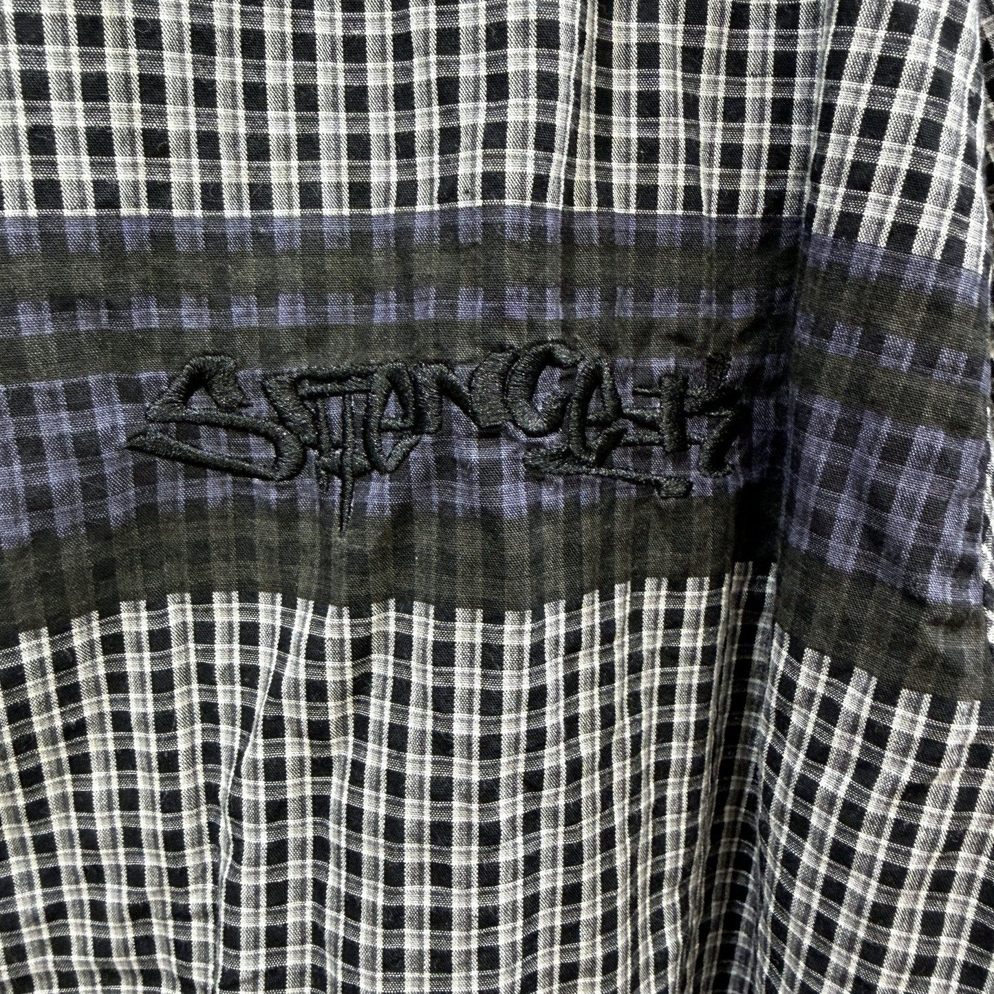 Spencer Project Mens Duel Zipped Cotton Shirt in Black and White, Size 5 NEW