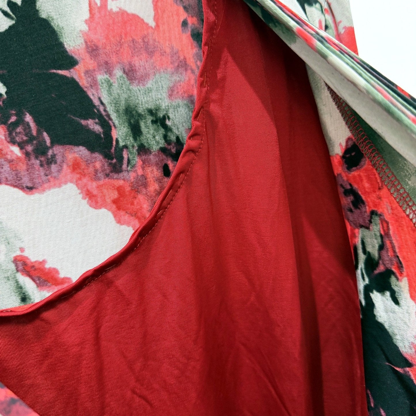 Ted Lapidus Womens Floral Print Kimono Jacket Polyester Multi Color Size XL