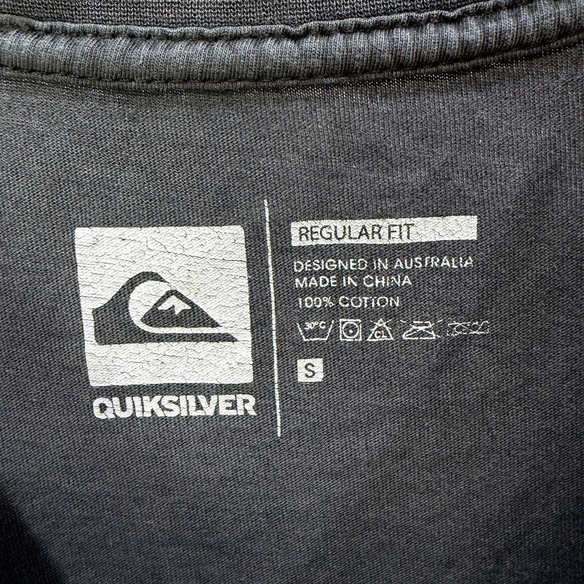 Quiksilver Mens Cotton Graphic Logo T-Shirt in Black for Small Size