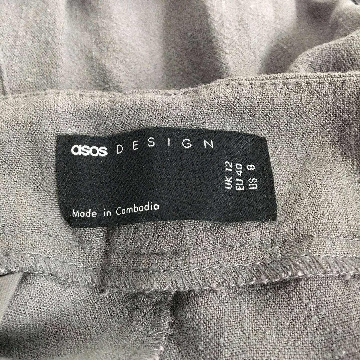 ASOS Design Palazzo Wide Leg Pants Gray Womens Size 12