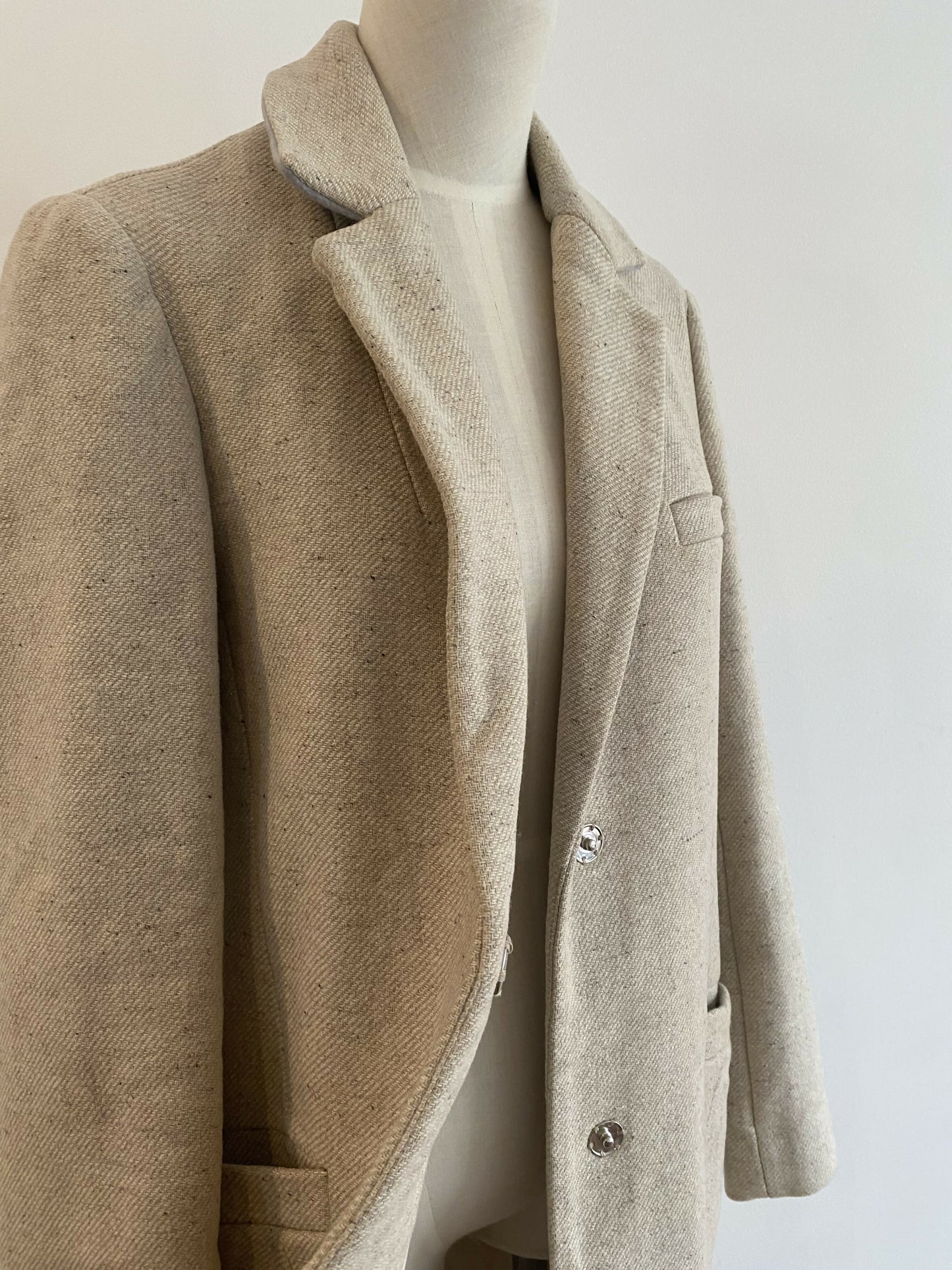 Women's Asos Size 8 Oatmeal Coat