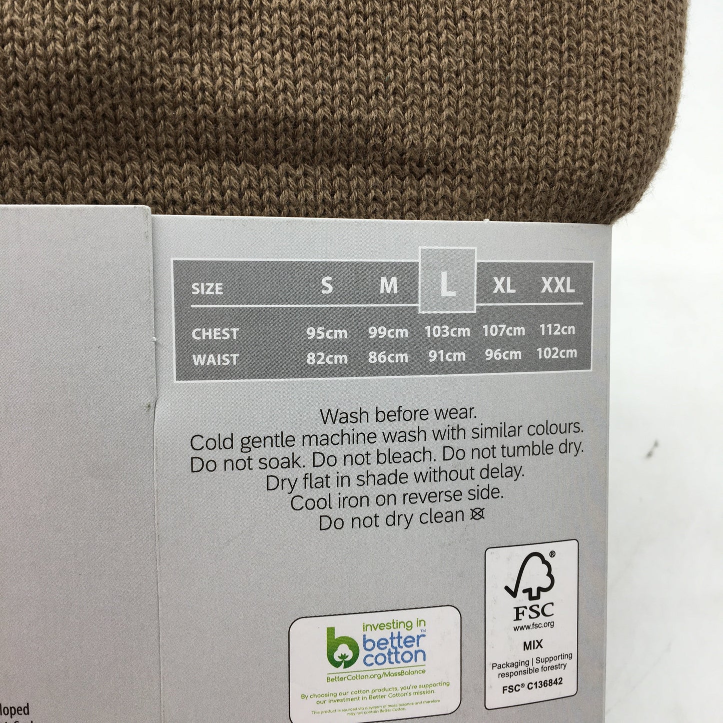 Westbay 100% Cotton Brown Knit Style Quarter Zip Regular Fit Top Mens Size L NEW