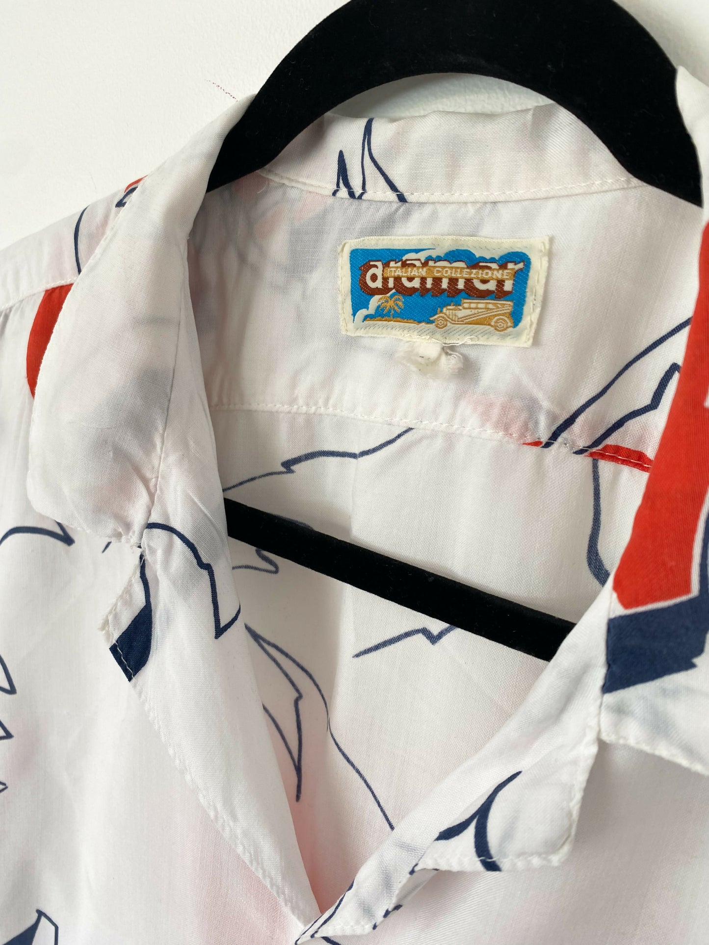 Men's Vintage Aramar Italian Collezione Size S Printed Shirt