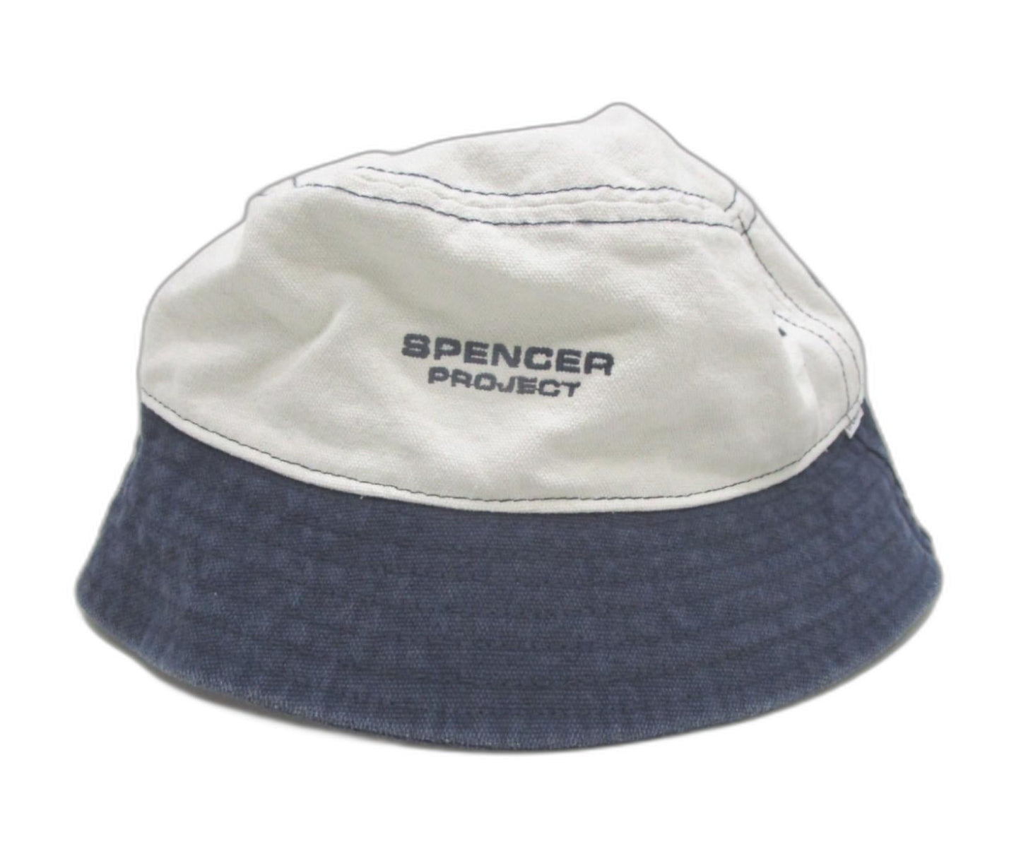 Spencer Project 100%Cotton Splice Canvas Bucket Hat Navy Blue Osfa NEW