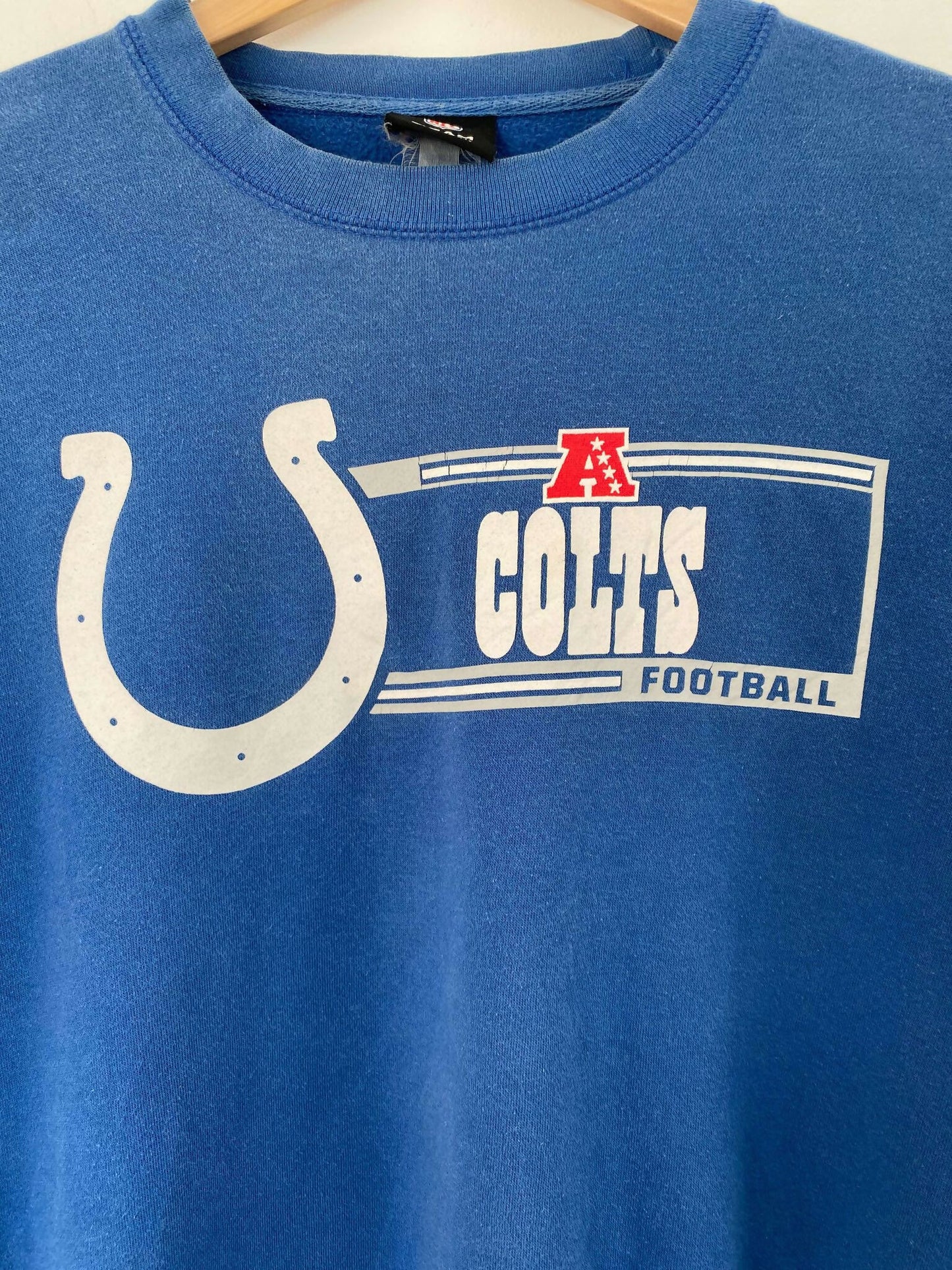 Men's vintage Indianapolis Colts NFL size L blue sweatshirt