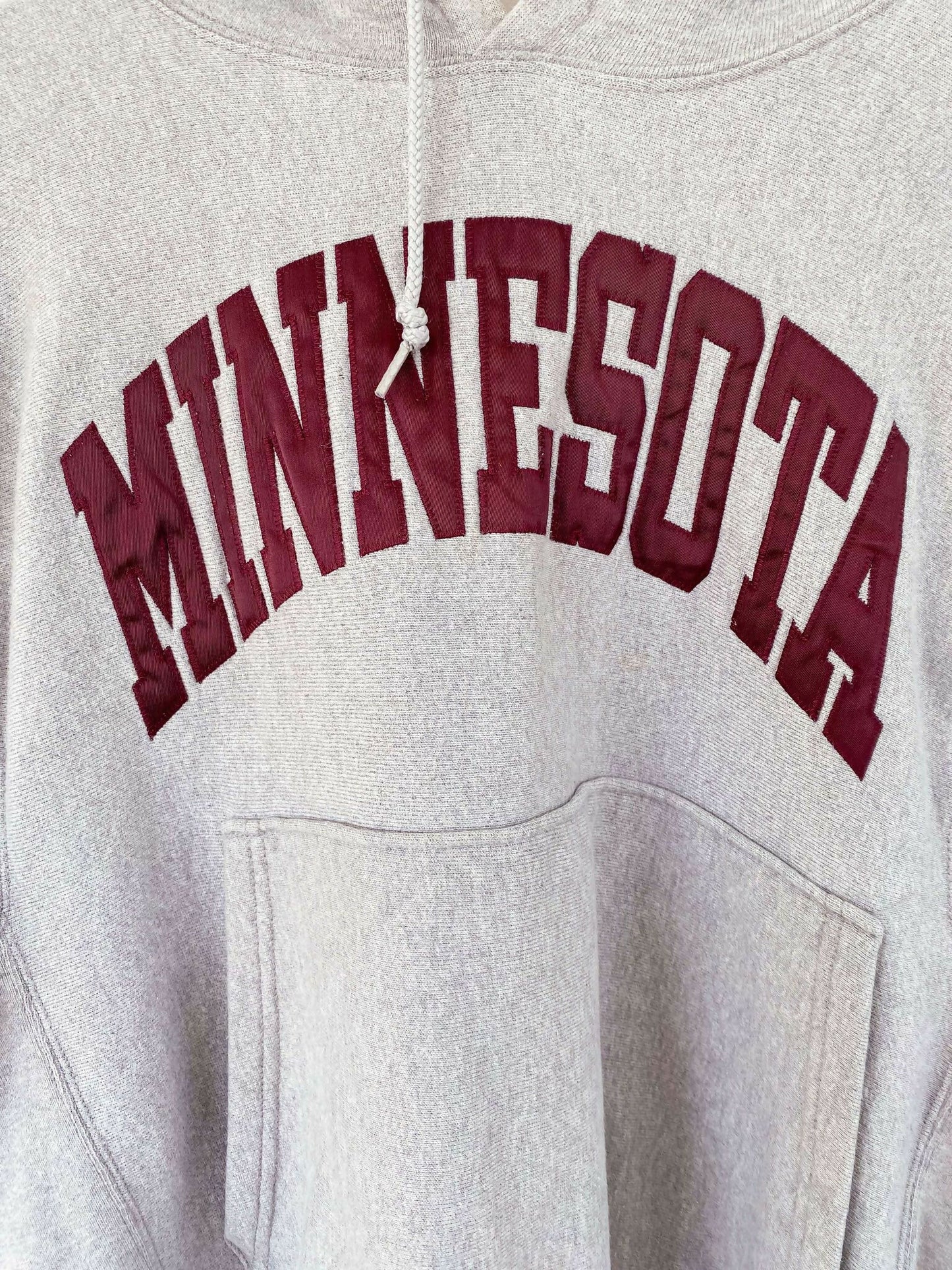 Men's vintage Minnesota Golden Gophers size M grey hooded sweatshirt
