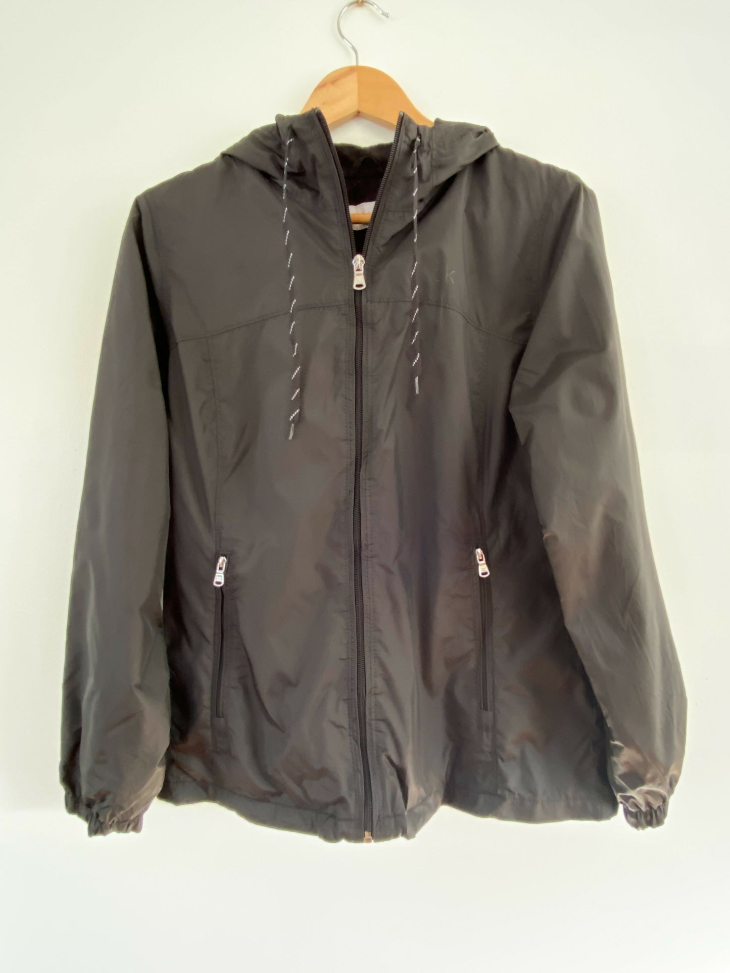 Men's Calvin Klein Size Small Printed Black Hooded Jacket
