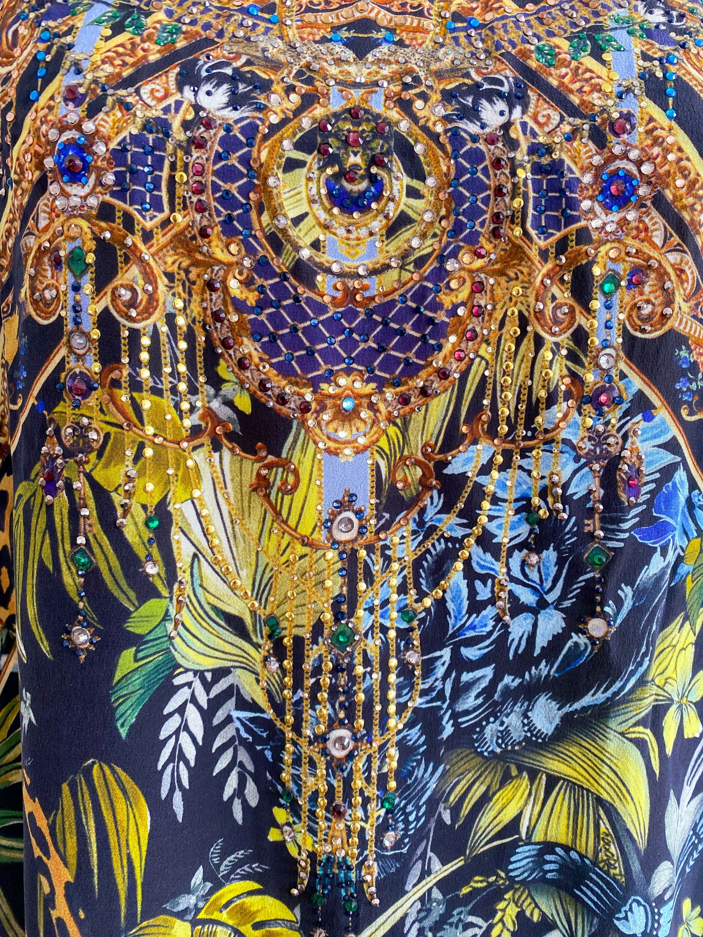 Camilla One Size Embellished Multicolour Kaftan