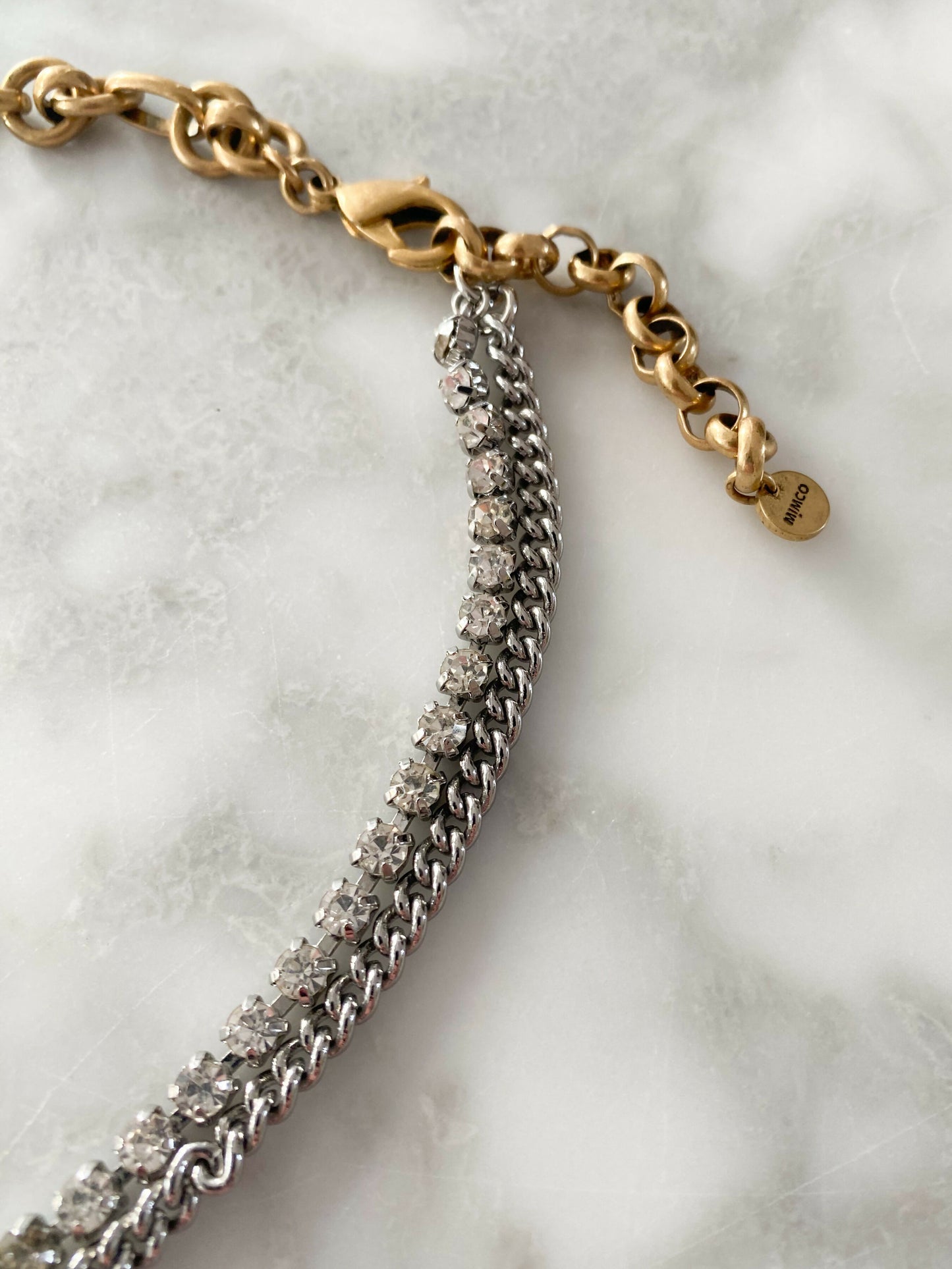 Mimco Chain and Diamante Necklace