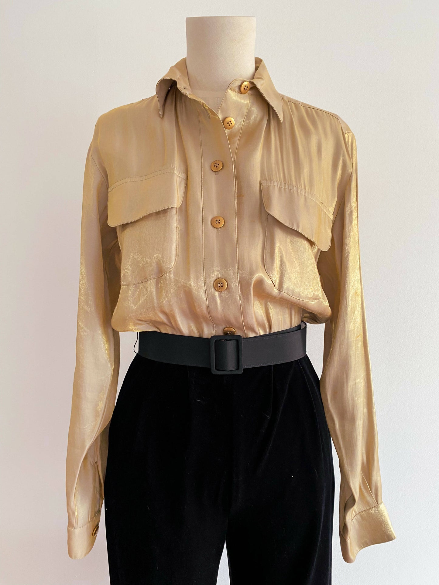 Vintage Caché Size 4 (AU 8-10) Sateen and Velvet Jumpsuit