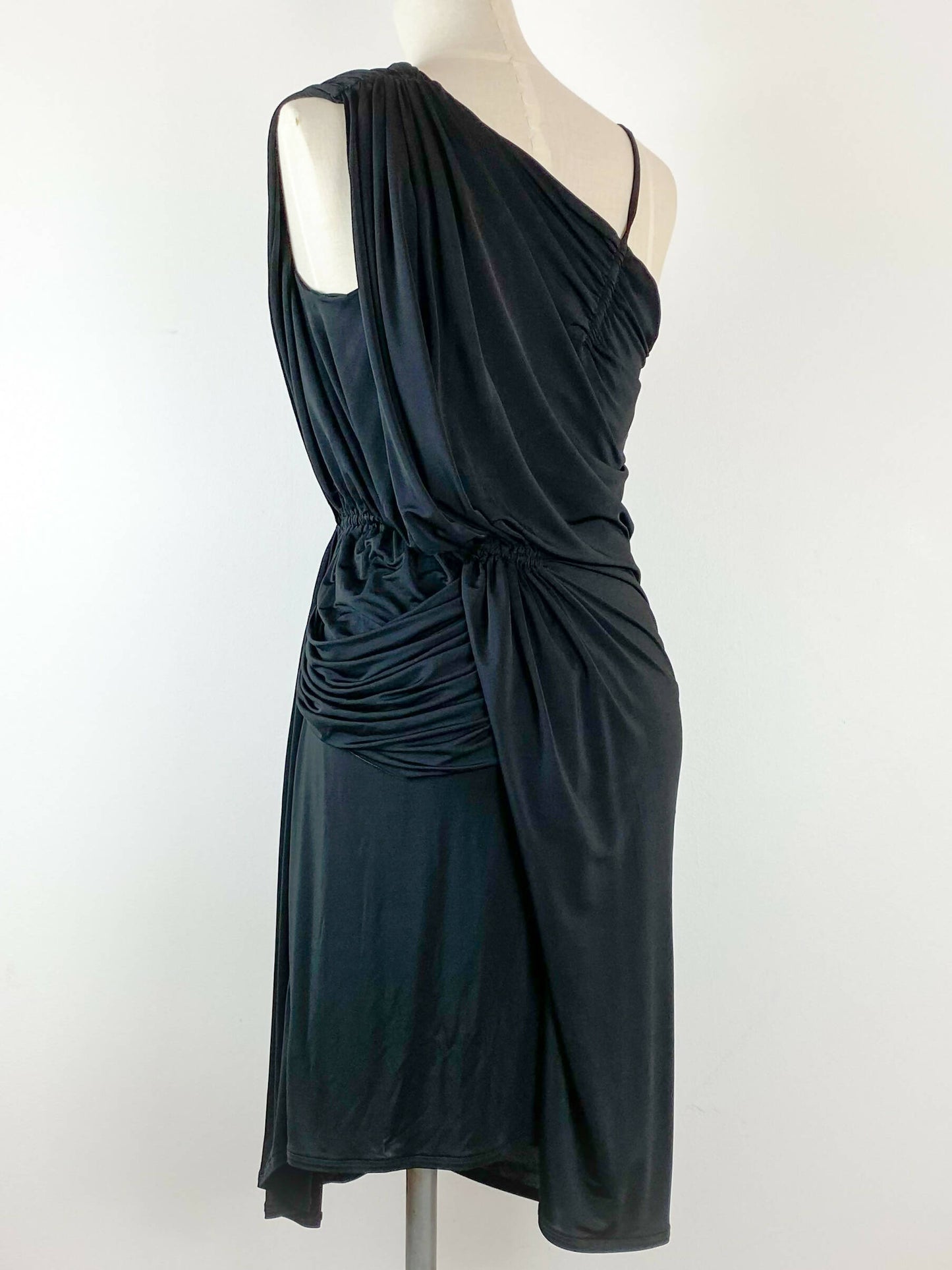 Country Road XS Black Draped Dress