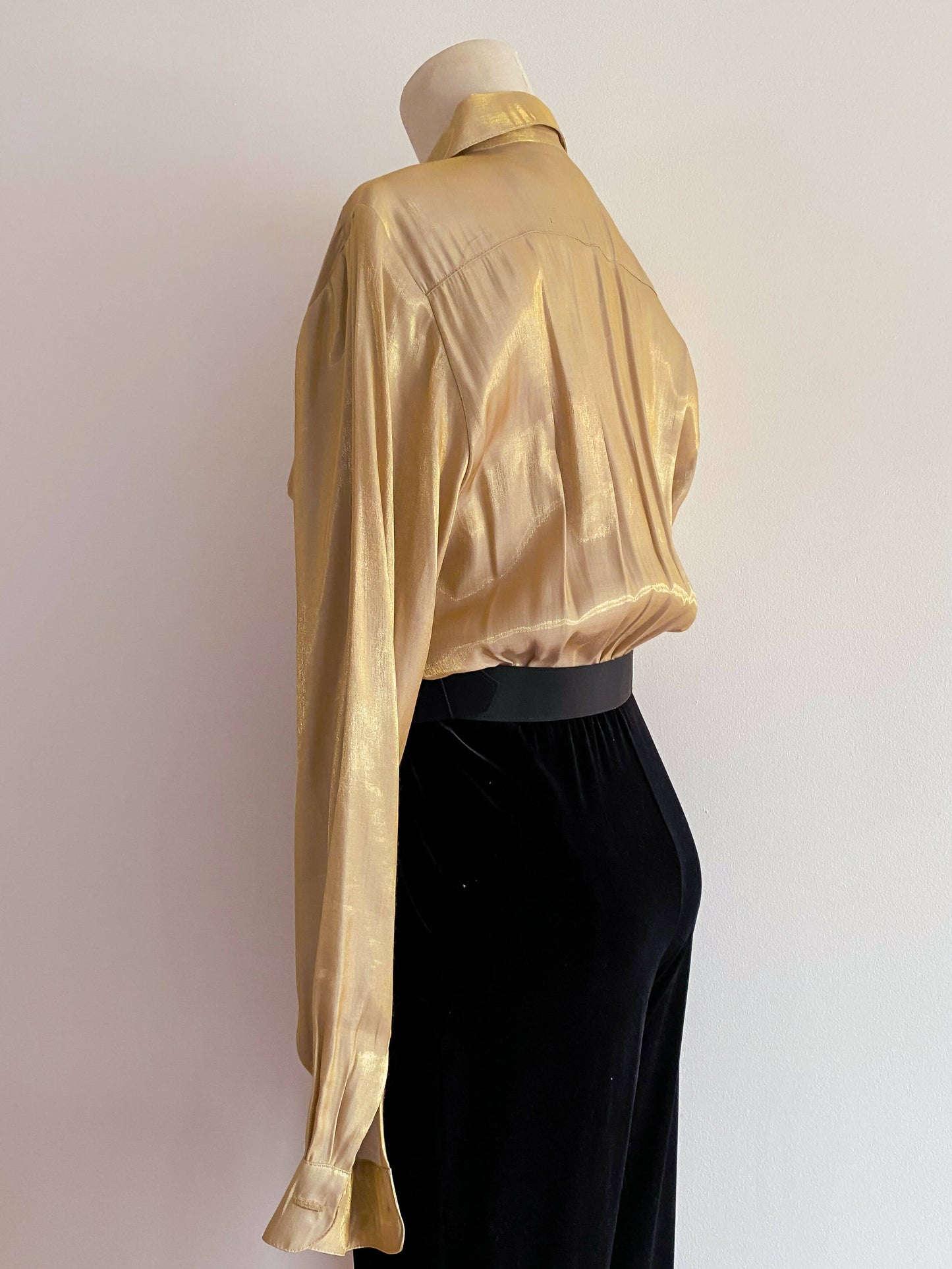 Vintage Caché Size 4 (AU 8-10) Sateen and Velvet Jumpsuit