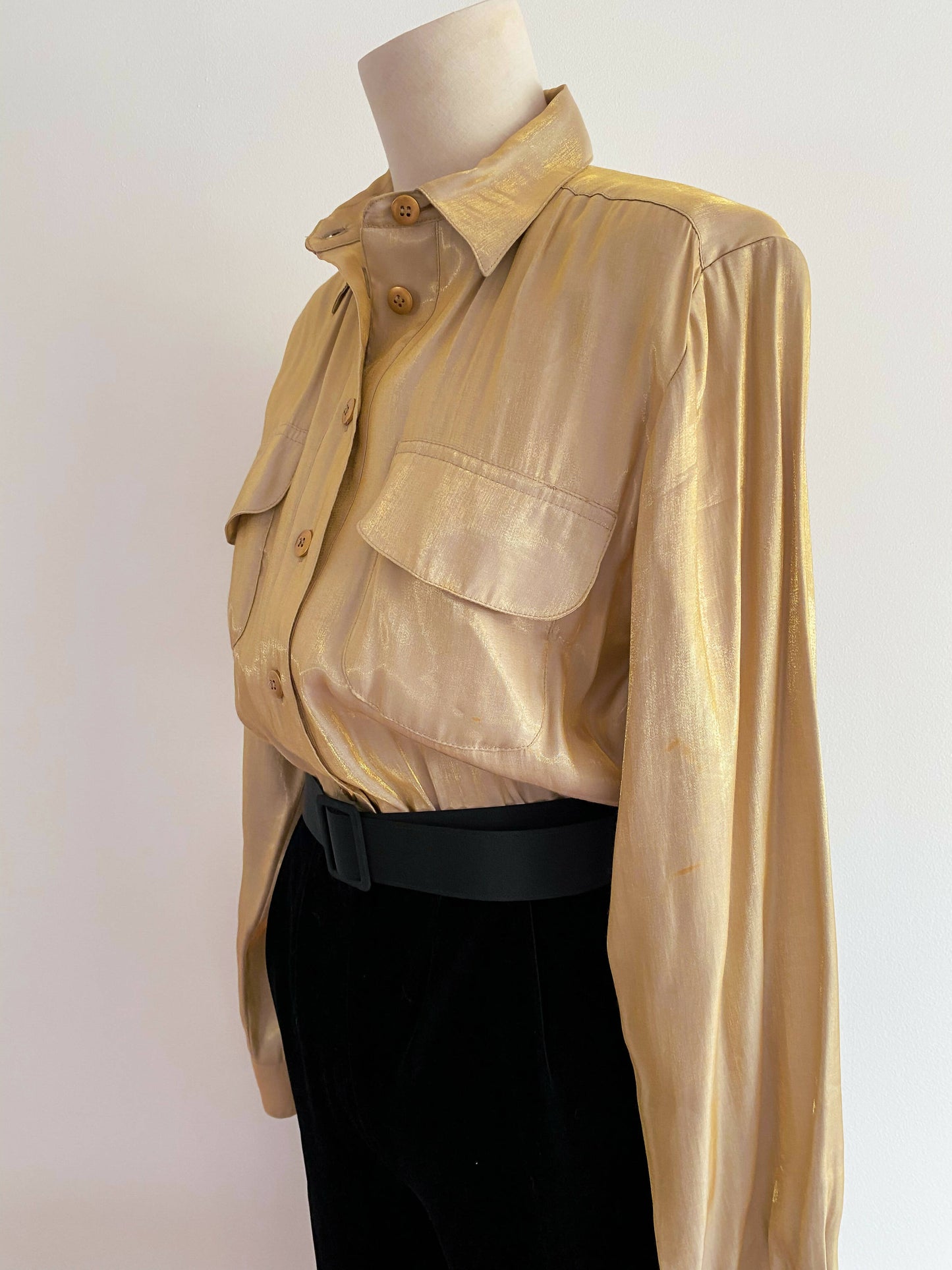 Vintage Caché Size 4 (AU 8-10) Sateen and Velvet Jumpsuit