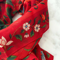 Vintage Multicoloured Floral Scarf